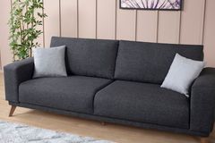 Lego 3-Zitsbank met Bed, Antraciet (Kleurkeuze Stof In Showroom)