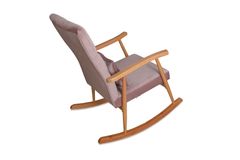 Asedia Trend Schommelstoel Gestoffeerd, Roze & Natuurlijke Kleur