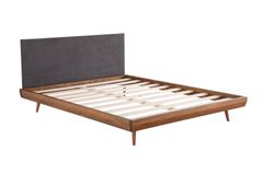Luna Masis Houten Bedframe, 150x200 cm, Walnoot