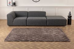 Lucca Shaggy Tapijt, 80x150 cm, Bruin