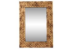 Wood Andy Decoratieve Wandspiegel , 130x60 cm