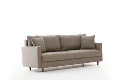 Eva-Serie 3-Zitsbank Met Bed Functie, Crème