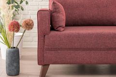 Bella Soft 2-Zitsbank, Bordeauxrood