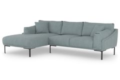Leo Corner Sofa Left Chaise, Sky Blue