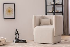 Zachte Teddy Fauteuil, Creme