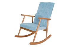 Asedia Trend Schommelstoel, Blauwe & Natuurlijke Kleur