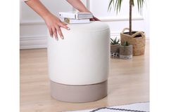 Ropp Ronde Poef, Creme