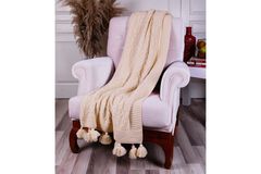 Neil Bed Throw, 130 x 170 cm, Natural