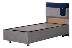 Happy Boxspringbed met Hoofdbord, 90x190 cm, Blauw