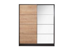 Panna Kledingkast met Schuifdeuren, Walnoot en Antraciet
