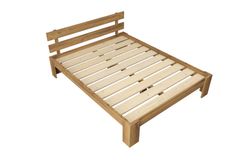 Berlin Double Bed, 140 x 200 cm, Walnut