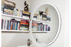 Anais Round Wall Mirror, 60 cm, White