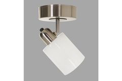 Nomi Winnie Glazen Hanglamp, Chroom en Wit