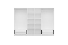 Medway Kledingkast met 6 Deuren en 4 Lades, Wit