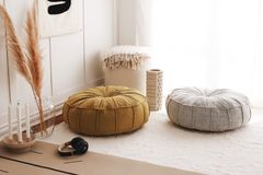 Junia Vintage Vloerkussen, Geel