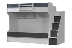 Scotia Stapelbed met Onderbed, 90x190 cm, Antraciet