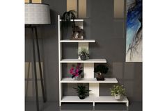 Step Bookcase, 120 cm, White