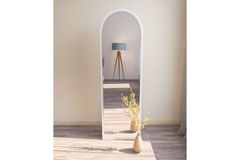 Mone Ovale Staande Spiegel, 160x50 cm, Wit