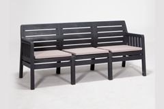 Lara Outdoor Sofa Set, Black