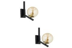 Apliqa Mikkel Wandlampenset, 2 Stuks, Zwart