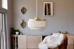 Tufty Pendant Light, Cream
