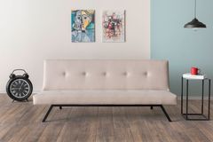 Pafu Zola 3-Zitsbank met slaapfunctie, Creme 
