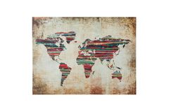 Wereldkaart Afbeelding Op Canvas
