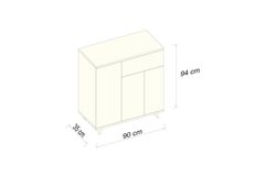 Paris Schoenenkast, 3 Hoezen, Wit