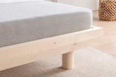 Luna Hendrick Houten Bedframe, 150x200 cm, Natuurlijke Kleur