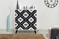 Berlin Hallway Storage Cabinet, Black & White