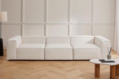 Frid Linnen 3-Zitsbank, Wit