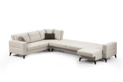 Kristal Hoekbank, Beige