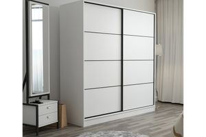 Medway Tideway Kledingkast met Schuifdeuren, 210 cm, Wit