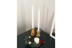 Viav Duo Wooden Candle Holder Set