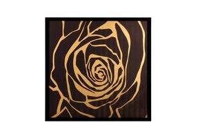 Gold Rose Art Print with Frame