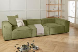 Frid Modulaire Ruffelfluwelen 3-Zitsbank