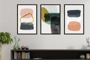 Sada plakátů v rámu Minimalist Abstract, 33x48 cm