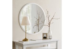 Neostyle Dekorativer Runder Spiegel, 60 cm, Weiß