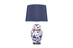 Spring Ceramic Table Lamp, Blue