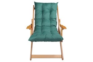 Jesse Folding Lounge Outdoor Chair & Footstool, Green
