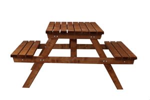 Msm Picknicktafel Met Bank, 6 Zits