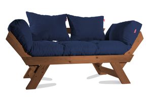 Wood 2-Sitzer Sofa, Braun