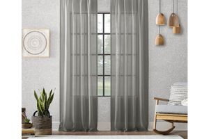 Jappe Sheer Curtain Pair, 260 x 400 cm, Grey