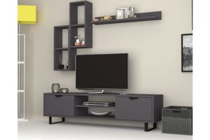 Xhenon TV-Möbel mit Metallbeinen, 160 cm, Grau
