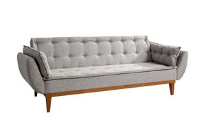 Moby Three Seater Sofa Bed, Grey
