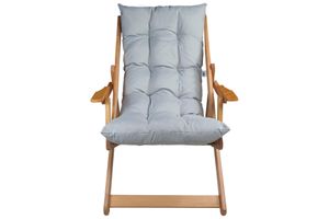 Jesse Folding Lounge Outdoor Chair & Footstool, Grey
