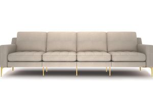 Normod 4-Sitzer Sofa mit Goldenen Metallbeinen, Beige