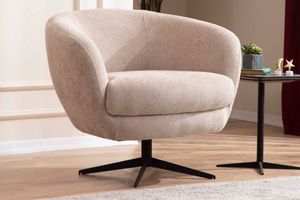New Peggy Ovaler Sessel, Creme