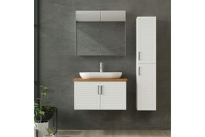 Vera Bathroom Cabinet Set, 85 cm, White