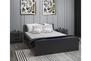 Tideway King Bed, 150 x 200 cm, Anthracite